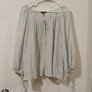 NWT Express gauze peasant top